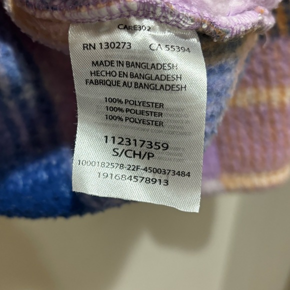 Wrangler Retro® Western Vintage Style Plaid Fleece Hoodie Women’s Small Fall - Picture 8 of 9